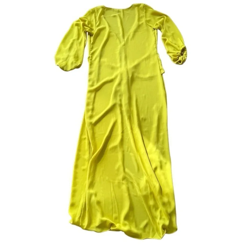 Leith Swim Cover Up Robe Mustard Yellow Green Small